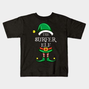 The Surfer Elf Matching Family Christmas Pajama Kids T-Shirt